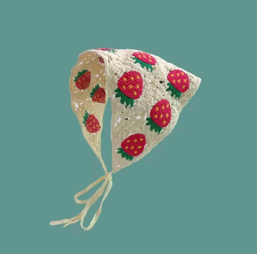 Handmade Crochet Bandana – 100% Cotton Hair Scarf