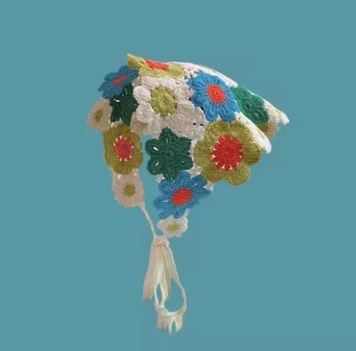 Handmade Crochet Bandana – 100% Cotton Hair Scarf